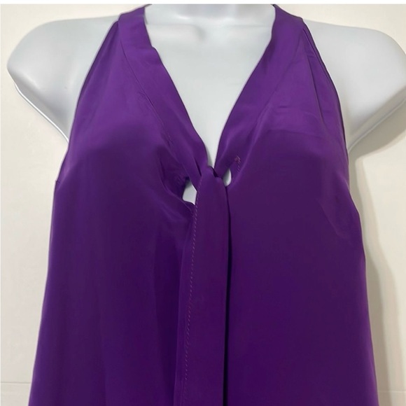Amanda Uprichard Purple Silk Blouse Size Petite - Picture 4 of 8